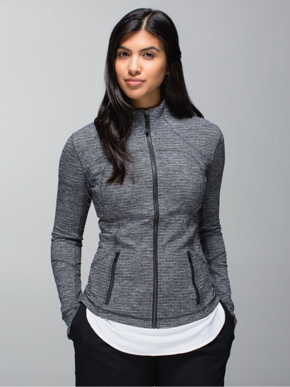 Lululemon Forme Jacket Full Zip Sweatshirt - Size 4 - Charcoal Gray - Yoga
